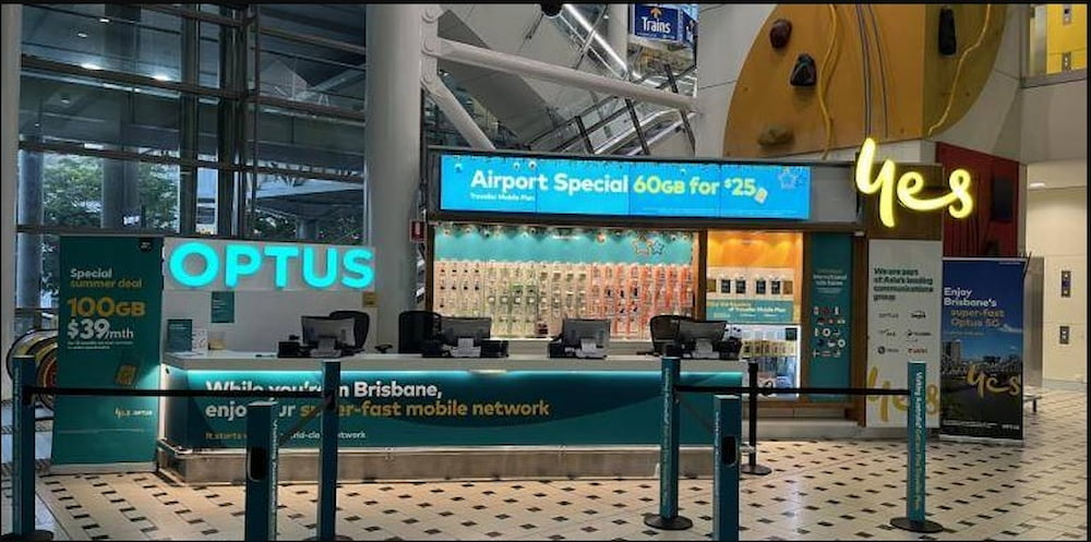 Buy SIM card at Brisbane Airport - Operators Stores