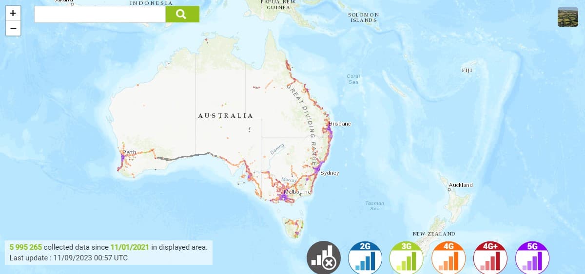 Optus Coverage map