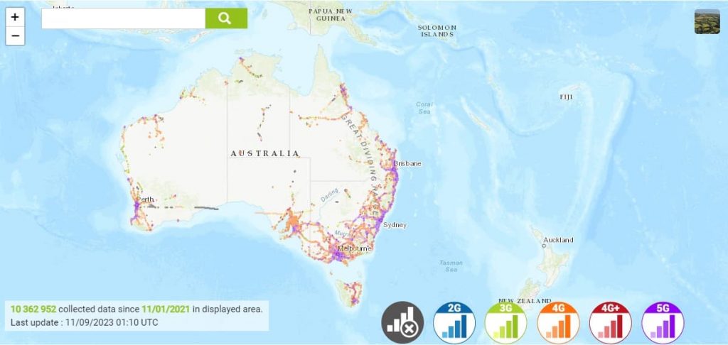 Telstra Coverage map